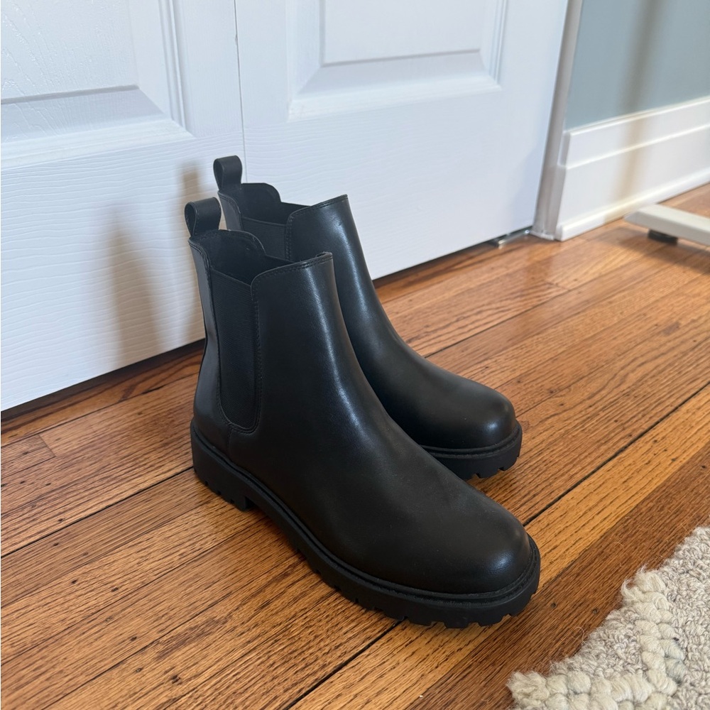 Divided Black Ankle Boots